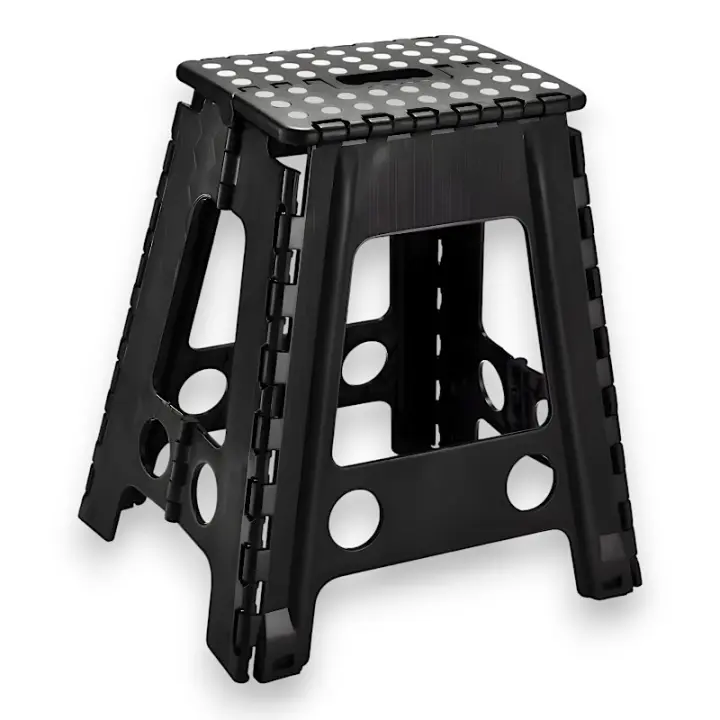 Taburete Plegable Plástico - Resistente y Portátil - 22x29x39cm - Karawan. - 1