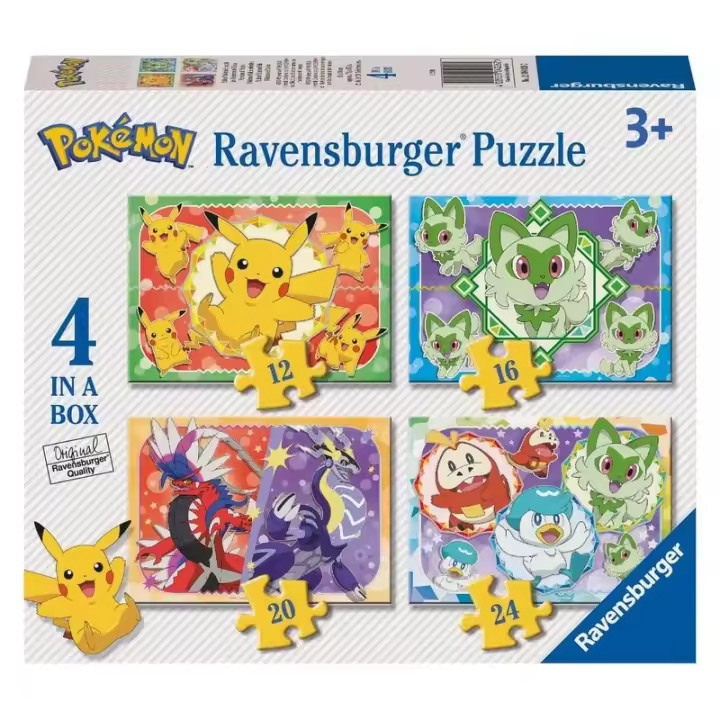 Set 4 Puzzles Pokémon de 12,16,20,24 Piezas 1200402 RAVENSBURGER - 1