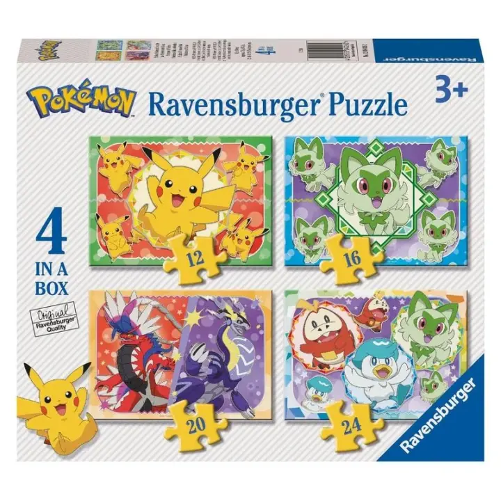Set 4 Puzzles Pokémon de 12,16,20,24 Piezas 1200402 RAVENSBURGER - 1