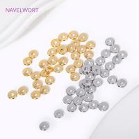 Bolas Redondas Y Planas De Latón Galvanizado En Oro 18K Para Suministros De Joyería DIY Accesorios Para Pulseras Y Collares - details 22
