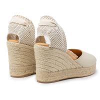 Alpargatas de mujer CLARA DURAN VAL ESCOTE VALENCIANA CINTAS ESCOTE NAPA IVORY - details 1