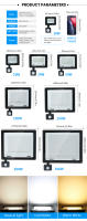 Luz De Fosa Con Sensor De Movimiento PIR LED Impermeable Para Exterior 10W 20W 30W 50W 100W Luz De Pared Para Jardín - details 1
