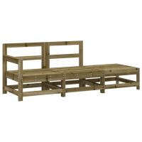 vidaXL Juego de muebles de jardín 3 pzas madera de pino impregnada Pino natural, Pino blanco, Pino gris Conjunto Terraza Muebles Jardín Exterior Juego de Muebles de jardín Mueble Jardín Exterior Muebles de Salon Exterior - details 0