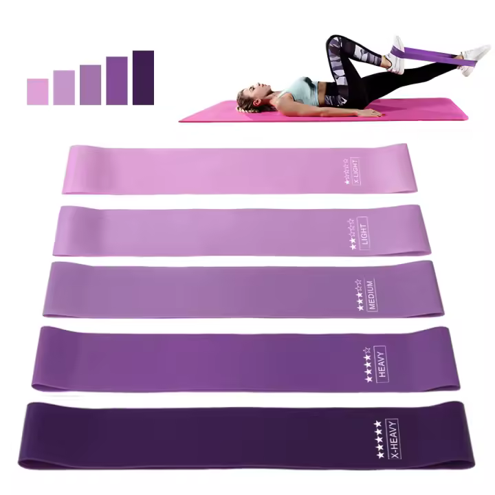 Banda De Resistencia Elástica Para Yoga Y Fitness Entrenamiento En Casa Pilates Crossfit Ejercicio De Estiramiento En El Gimnasio Equipamiento De Ejercicio De Músculos Diferentes Niveles De Resistencia - 1