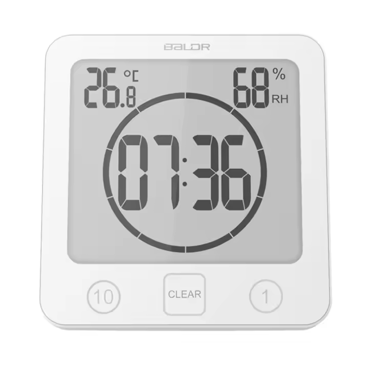 Reloj de baño, reloj de humedad LCD digital waterproof para Cocina - 1