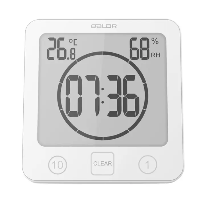 Reloj de baño, reloj de humedad LCD digital waterproof para Cocina - 1