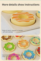 Juguete De Educación Montessori Puzzle De Donuts De Madera Para Niños Juego De Paletización Y Colores Aprendizaje Temprano Regalo Para La Guardería - details 8