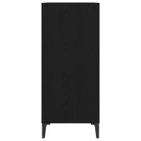 Armario de discos vidaXL Negro Roble 84,5x38x89 cm Madera elaborada - details 4
