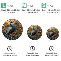 Rompecabezas De Madera En Forma De Peacock Juego Interactivo Familiar Para Adultos Y Jóvenes Puzzle Irregulares Únicos Regalo Personalizado - details 7