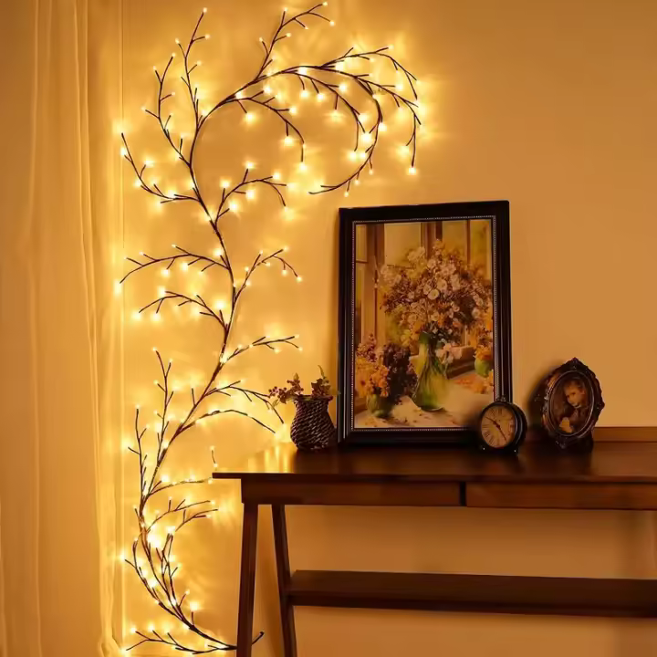 Luces De Árbol De Birch LED En Blanco Cálido Vinilo Flexible Para Fiesta De Cumpleaños Navidad Festival Regalo Perfecto - 1