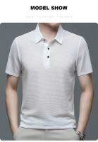 Camiseta De Polo Corta Para Hombre Verano Motocicleta Seda Helada Transpirable Moda Negocios Marca Ropa Sin Capucha Material Poliéster Y Algodón - details 24