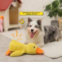 Juguete De Masticar Duradero Para Perros Diseño De Pato Grande Juguete De Peluche Suave Para Masticar Interactivo Para Mascotas - details 3
