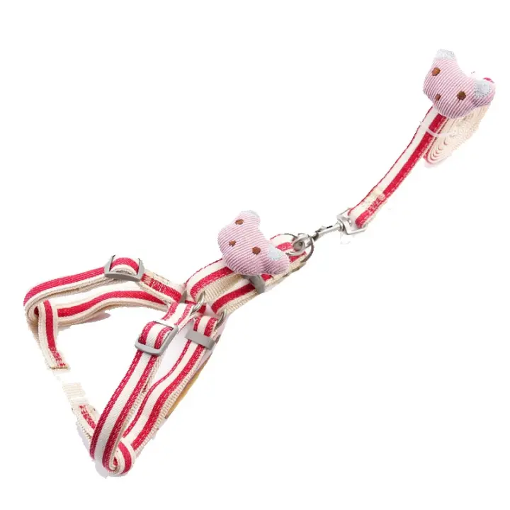 Verde Arnés para Perro y Gato - Correa Ajustable - Impresión - Arneses para Mascotas Pequeños Medianos - Rojo - S - 1,0 Cm - 1