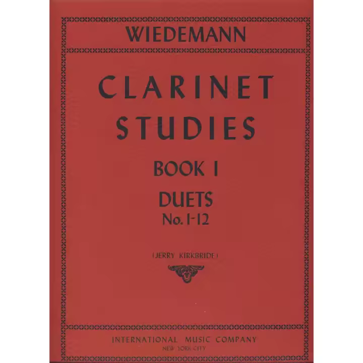 WIEDEMANN L.-Estudios Teoricos y Practicos Vol.1: nº 1 al 12 para 2 Clarinetes (Kirkbride) - 1