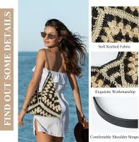 Bolsas de Playa de paja para Mujer-Bolso de mano tejido de Verano, Bolsa de Playa Grande para Mujeres para Vacaciones - details 2