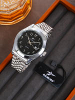 Reloj De Pulsera De Lujo Clásico Para Hombres Con Fecha Y Correa De Acero Inoxidable Deportivo Y Casual Con Marcas Arábigas Resistente Al Agua - details 12