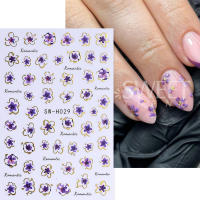 3pcs Etiquetas De Uñas Elegantes Con Líneas Metálicas Doradas Y Flores 3D Decoraciones Para Manicura DIY Tamaño Alrededor De 9.5x6.4cm - details 3