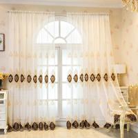 Cortina De Tules Bordadas De Lujo Estilo Europeo 1 Pieza Para Sala De Estar Cortina Voil Translúcida Para Dormitorio Sin Dobles Capas - details 4