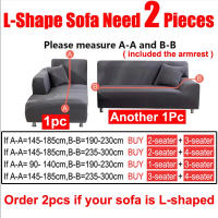 Funda De Sofá Elástica Moderna Para Sala De Estar Protector De Silla De Lámina Corner L-Shaped 1/2/3/4 Asientos Colores Variados - details 1