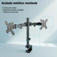 SODANY Soporte Monitor Doble Brazo 15"-33", VESA 75/100, Ajustable Altura y Giro 360°, Hasta 8kg/Brazo, Acero Ergonómico - details 0