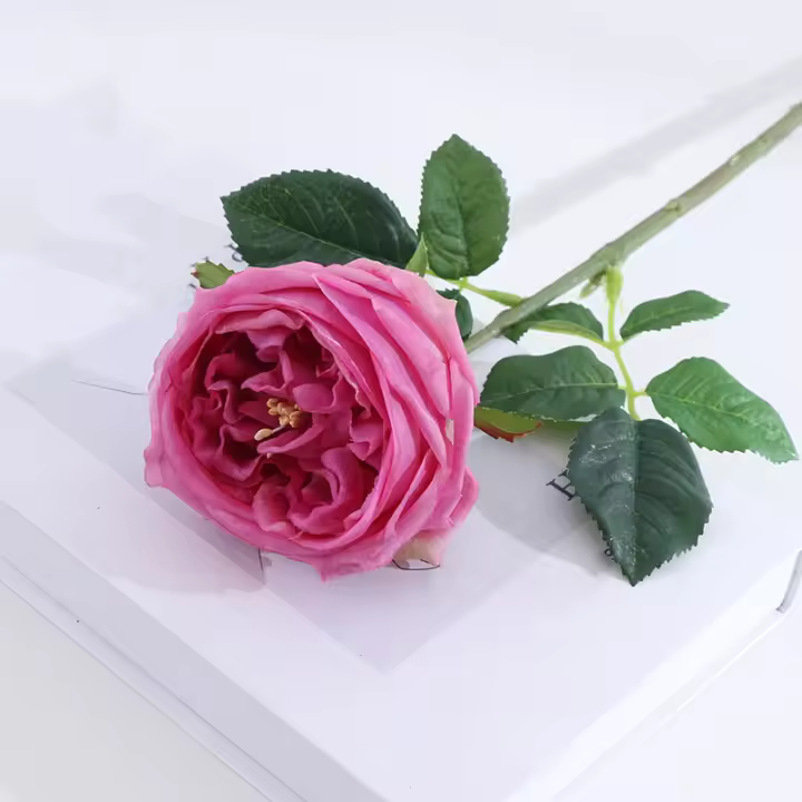 Rosa Artificial De Seda Para Decoración De Bodas Y Fiestas Toque Realista Decoración De Hogar Y Boda Flor Artificial De Rosa - 1
