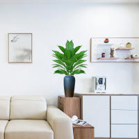 Ramas De Magnolia Artificial 76cm 26 Hojas Falsas De Banyan Hojas Verdes De Sansevieria Para Decoración De Jardín Y Exteriores En Casa - details 3