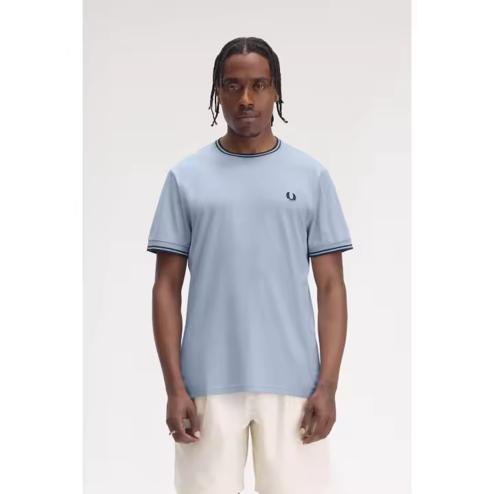 FRED PERRY - Camiseta con el ribete con dos franjas de Fred Perry - 1