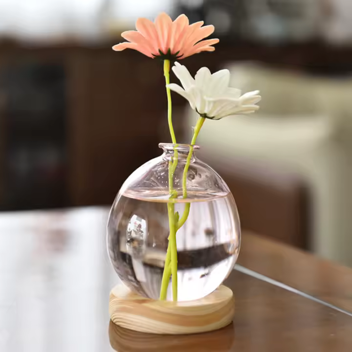 Vaso De Burbuja De Vidrio Nuevo Estilo Nórdico INS Arreglo Floral Moderno Creativo Vaso Sférico Para Decoración De Hogar Regalos De Cumpleaños - 1