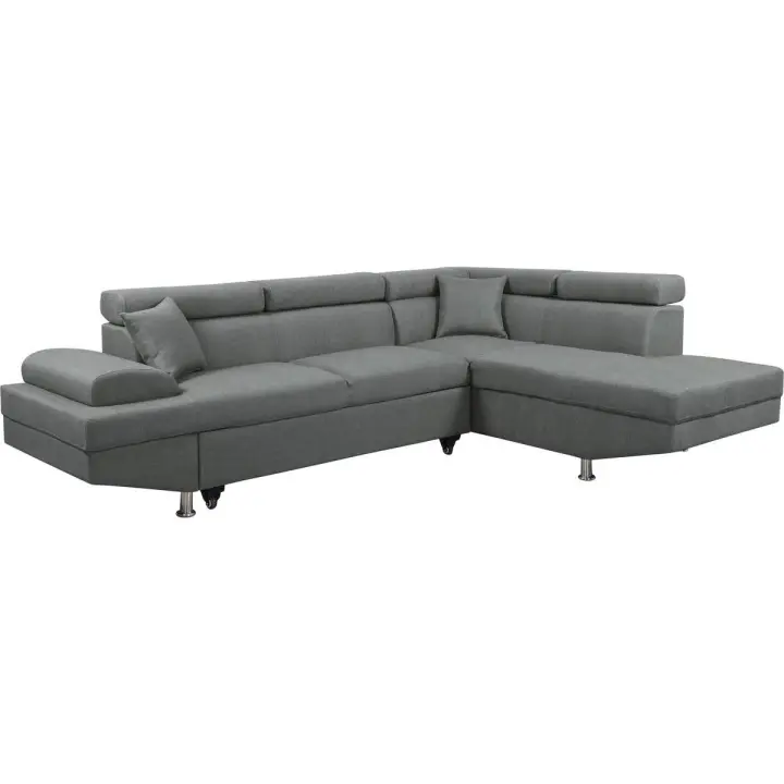 Sofá esquinero "Sophia luxe" - Gris - Esquina derecha - 1