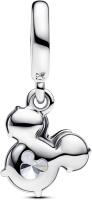 Charm PANDORA Moments de silueta de Minnie Mouse de Disney en plata de ley con circonitas cúbicas. Compatible con Moments 793533C01, color rojo, plata de ley, circonitas cúbicas.，Incluye Caja Original - details 0