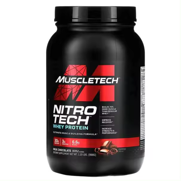 Nitro Tech 100% Whey Gold - 2 Lb - MUSCLETECH Protein - 1