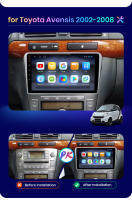 AWESAFE inalámbrico CarPlay Android Auto Radio para Toyota Avensis T250 2 2002 - 2008 coche reproductor multimedia GPS 2 din autoradio volante controles RDS Bluetooth - details 2