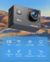 GA100 Action Cam 4K 20MP Cámara Subacuatica WiFi 40M Resistant to Agua EIS Estabilizador de Imagen Cámara de Casco 170 ° Ángulo Ancho Videocámara (Microphone External, Mando a Distancia 2,4G, 2 Baderías y Kit de Accesorios - details 6