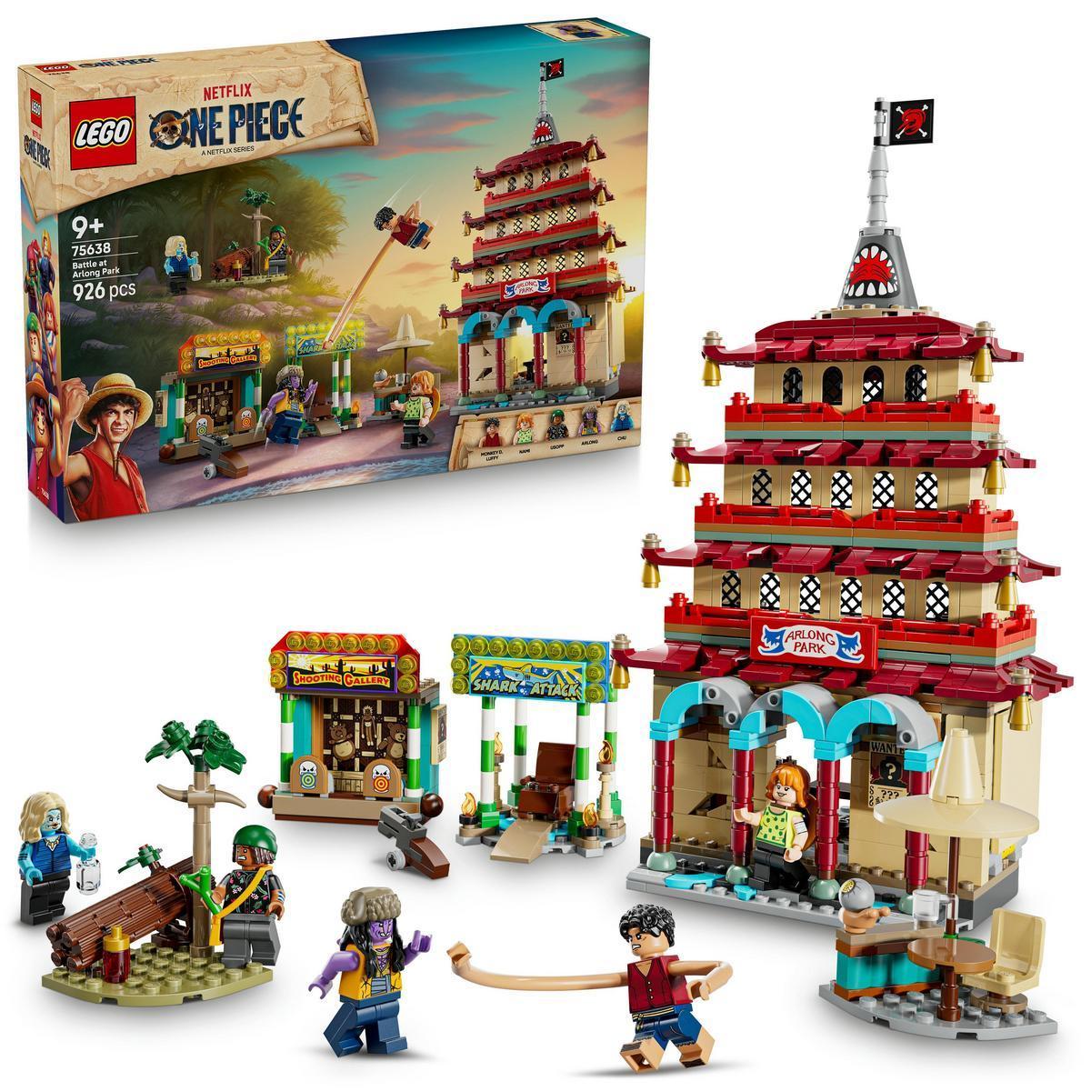 LEGO® ONE PIECE Batalla en Arlong Park Set de Construcción de Juguetes Interactivos de Piratas, Regalo Coleccionable Inspirado en el Anime, Acción Imaginativa con Minifiguras 75638