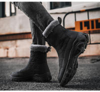 Botas De Invierno Impermeables Para Hombre Con Peluche Caliente Antideslizantes Altas Botas De Camuflaje Para Exteriores Y Senderismo - details 14