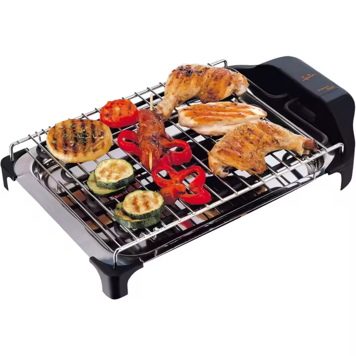 BQ101 Electro Barbacoa Sin Humos Ni Olores Parrilla with 2 Alturas para Cocinar Sano en el interior with Todas Las Comodidades 2400 W, Color Negro - 1