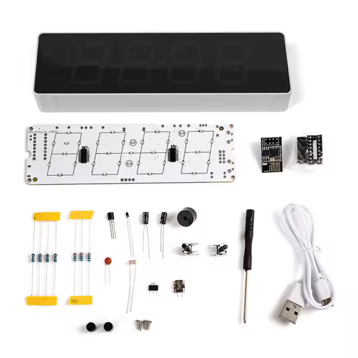 Kit De Reloj WiFi Colorido ESP8266 IoT Reloj Inteligente DIY PRACTICE Piezas Conjunto Sincronización Automática Del Tiempo - 1