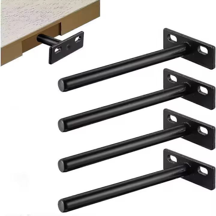 soportes flotantes para estantes, soportes invisibles de metal, soportes ocultos de alta resistencia, soportes invisibles para estantes de madera. - 1