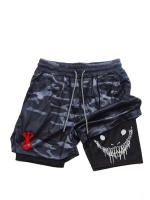 Shorts Deportivos 2-en-1 Para Hombre Berserk: Corto De Correr Secado Rápido Gimnasio Y Entrenamiento Doble Capa Polyester Acetato - details 7