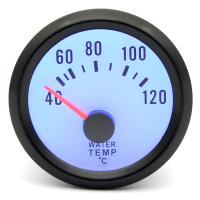 Gauge De RPM Y Tensión Con LED Azul En Caja Negra 2''52mm Para Medición De Temperatura De Aceite Y Presión De Aceite ABS Metálico - details 5