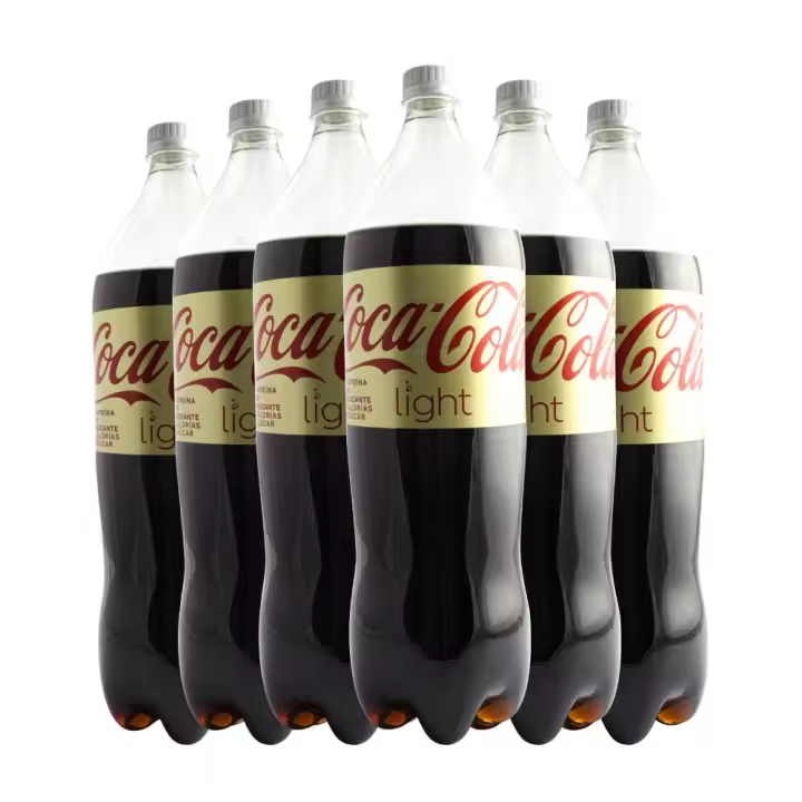 Coca Cola Light sin cafeína botella 2 litros pack de 6 - 1
