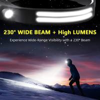 Linterna LED Recargable Por USB Con Sensor De Onda Y Lente De COB Ancho Para Correr Y Acampar 10 Modos Torcha Portátil - details 3