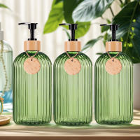 Botella De Ducha Verde Recargable Para Jabón Champú Condicionador Y Bodywash Etiqueta Vacía Decoración Para Casa Y Apartamento Capacidad 500ml/16.9oz - details 4
