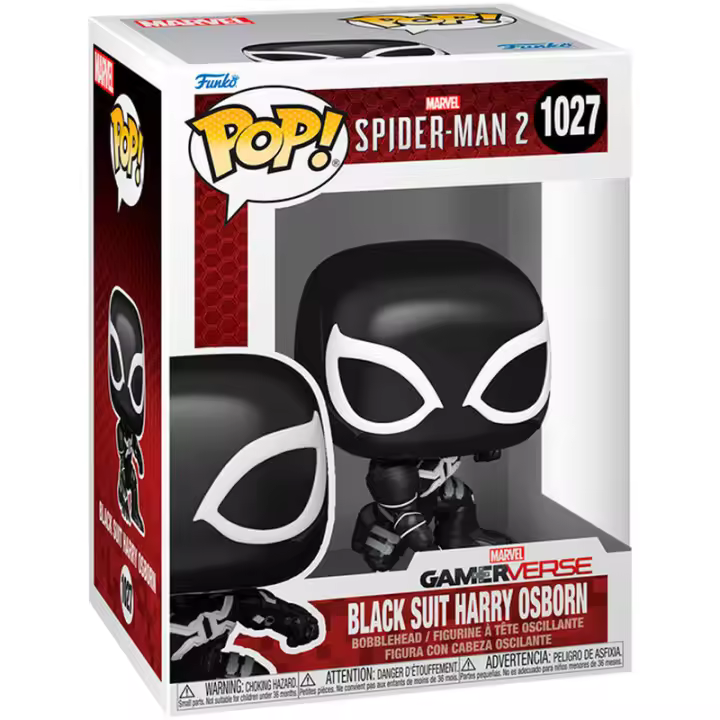 Figura Pop Mavel Spider-Man 2 Black Suit Harry Osborn-Figura de Vinilo Coleccionable - Idea de Regalo- Mercancia Oficial - Juguetes para Niños y Adultos - Movies Fans - Muñeco para Coleccionistas y Exposición - 1