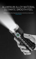 Linterna Táctica Recargable Super Brillante De 8 LED Con 5 Modos De Iluminación Para Camping Y Senderismo 4000 Lumen Impermeable Aluminio Negro - details 1