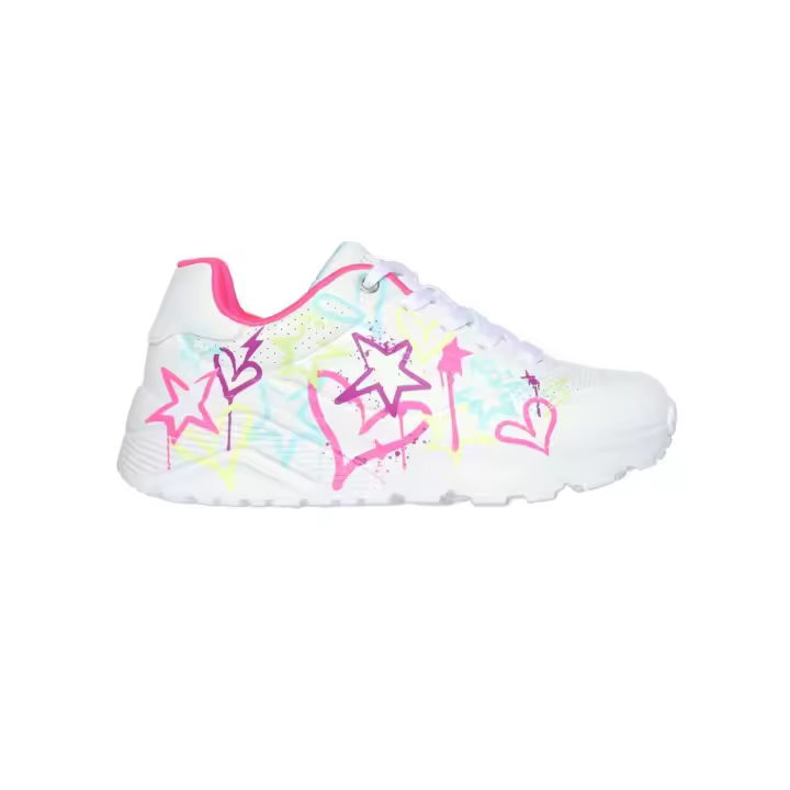 Zapatillas skechers uno lite my drip blanco de niña. - 1