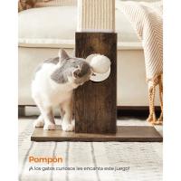 Rascador para Gatos de 73 cm, Poste de Sisal Natural con Pelota de Peluche, Protección contra Arañazos para Muebles, Marrón Vintage - details 4