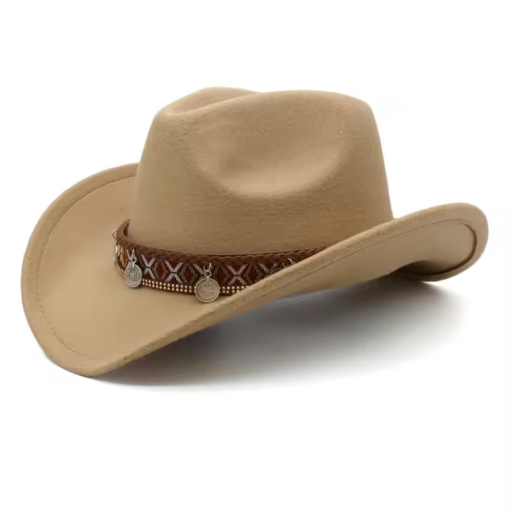 Nueva Sombrilla De Vaquero Occidental Con Borlas Curvas Sombrero De Paja Para Hombre Y Mujer Protección Solar Sombrero De Jazz - 1