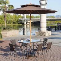 FENGSEN Sombrilla Playa Doble Techo con Manivela para Jardín y Terraza - details 0