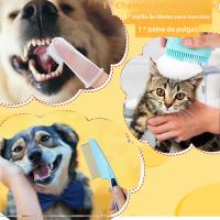 Set De 7 Piezas Para Baño De Mascotas Con Cepillo Para Gatos Y Perros Incluye Afilador De Uñas Y Cepillo Para Pecho De Perro - details 1